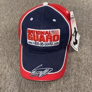 Team Caliber Greg Biffle National Guard Roush Racing Adjustable Red Blue Hat Cap